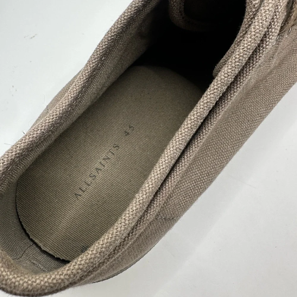 All Saints Men’s Size 12‎ / 45 Taupe RIGG HIGH Lowtop Sneakers